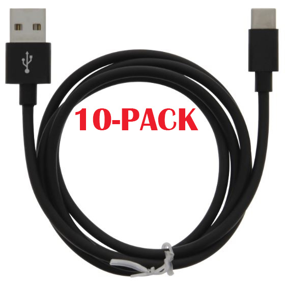 10-PACK Cable USB-A - USB-C 2.4A, 1m, Black in the group SMARTPHONE & TABLETS / Chargers & Cables / Cables / Cables Type C at TP E-commerce Nordic AB (A22408PKT10)