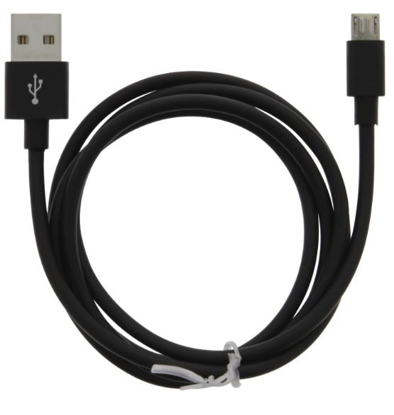 Cable USB-A - MicroUSB 2.4A, 1m, Black in the group SMARTPHONE & TABLETS / Chargers & Cables / Cables / Cables microUSB at TP E-commerce Nordic AB (A22409)