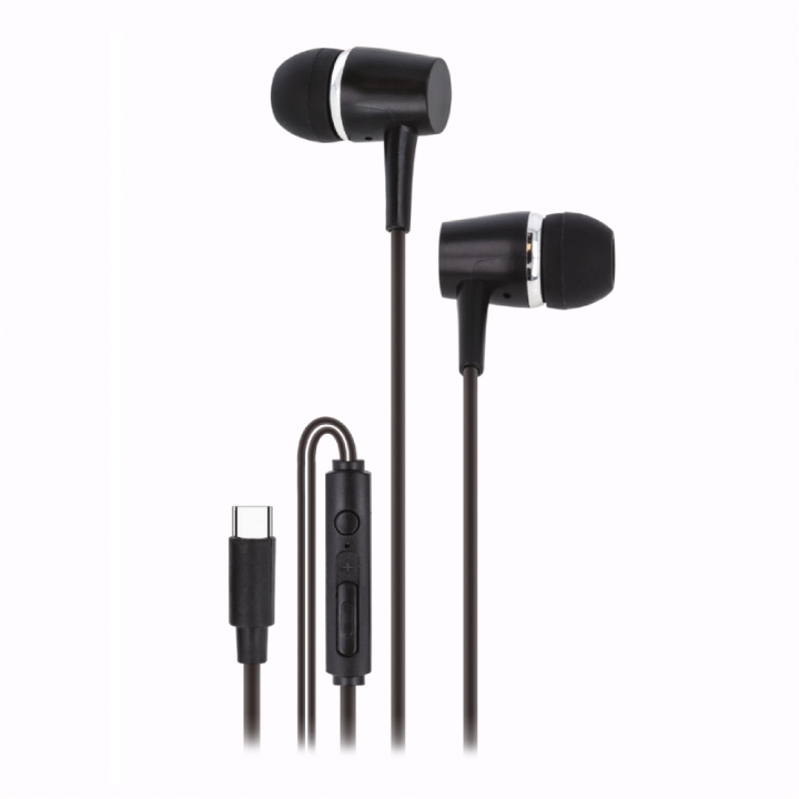Setty SPD-C-21 Wired Headphones USB-C, Black in the group HOME ELECTRONICS / Audio & Picture / Headphones & Accessories / Headphones at TP E-commerce Nordic AB (A22499)