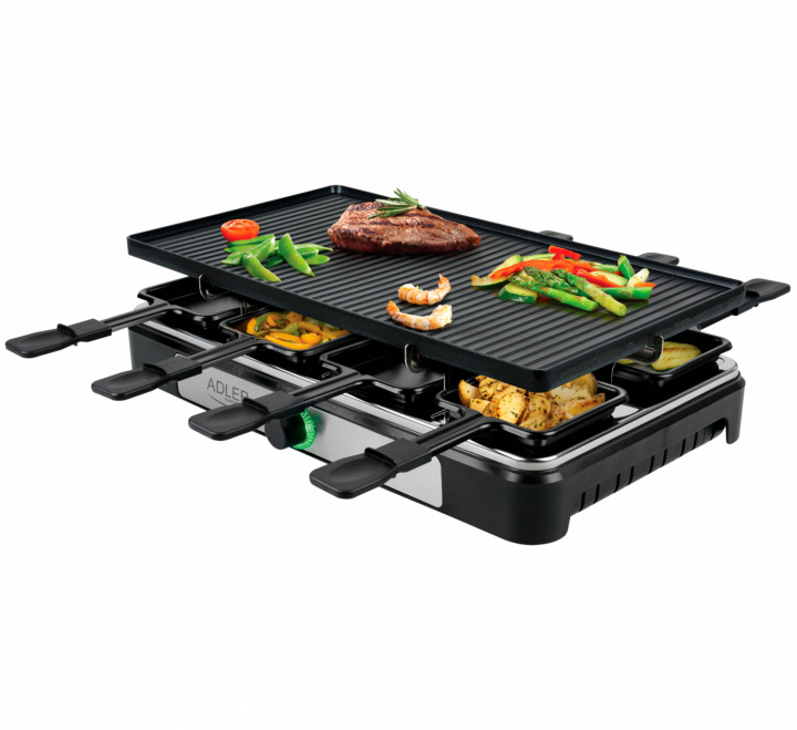 Adler AD 6616 Raclette - electric grill in the group HOME, HOUSEHOLD & GARDEN / Household appliances / Toasters & Bread grills / Table grills & Raclette at TP E-commerce Nordic AB (A22770)