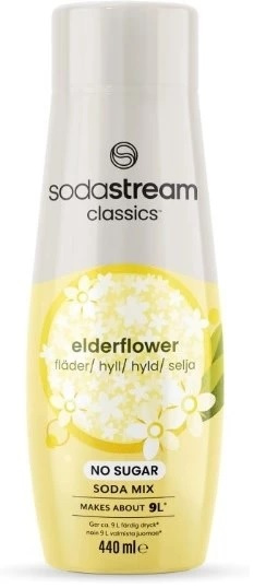 Sodastream Elderflower No Sugar 440ml, Provides about 9 liters of finished beverage in the group HOME, HOUSEHOLD & GARDEN / Household appliances / Water & Juice / Carbonation machines / Flavors at TP E-commerce Nordic AB (A22814)