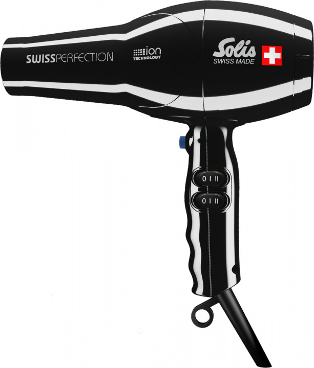 Solis Swiss Perfection 440 Black Hair Dryer in the group BEAUTY & HEALTH / Hair & Styling / Styling Tools / Hair dryer at TP E-commerce Nordic AB (A22834)