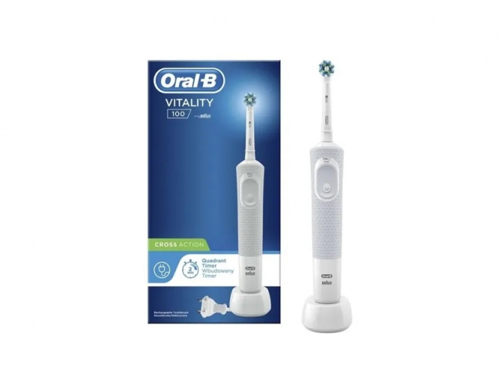 Oral-B Vitality Starter Pack White in the group BEAUTY & HEALTH / Oral care / Electric toothbrushes at TP E-commerce Nordic AB (A22893)
