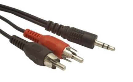 3,5mm audio cable female - 2x RCA male 1.5 m in the group HOME ELECTRONICS / Cables & Adapters / RCA / Adapters at TP E-commerce Nordic AB (A23001)