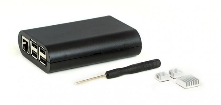GamingGadgets Case for Raspberry Pi 3 model B,Pi 2,Pi Model B+ - black in the group COMPUTERS & PERIPHERALS / Computer components / Raspberry Pi at TP E-commerce Nordic AB (A23019)