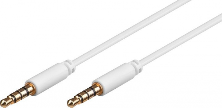 Gold plated Audio cable 3,5mm male - 3,5mm male, 2 m in the group HOME ELECTRONICS / Cables & Adapters / Audio analog / 3.5 mm at TP E-commerce Nordic AB (A23031)