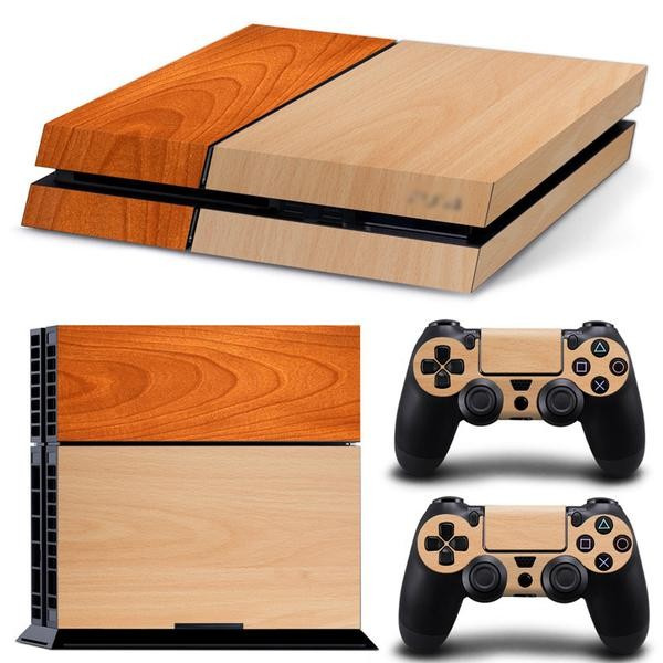PS4 Skin med trä illustration in the group HOME ELECTRONICS / Game consoles & Accessories / Sony PlayStation 4 at TP E-commerce Nordic AB (A23061)