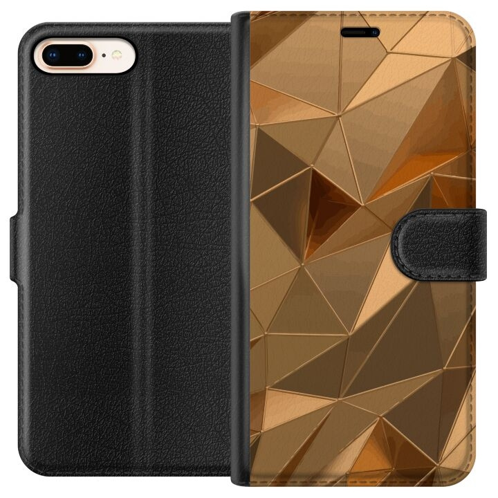 Wallet case for Apple iPhone 7 Plus with 3D Gold design in the group SMARTPHONE & TABLETS / Phone cases / Apple / iPhone 7 Plus at TP E-commerce Nordic AB (A51455)