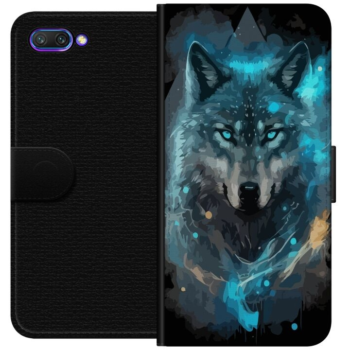 Wallet case for Honor 10 with Wolf design in the group SMARTPHONE & TABLETS / Phone cases / Huawei/Honor at TP E-commerce Nordic AB (A52570)
