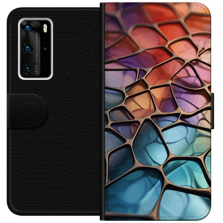 Wallet case for Huawei P40 Pro with Metallic pattern design in the group SMARTPHONE & TABLETS / Phone cases / Huawei/Honor at TP E-commerce Nordic AB (A53520)