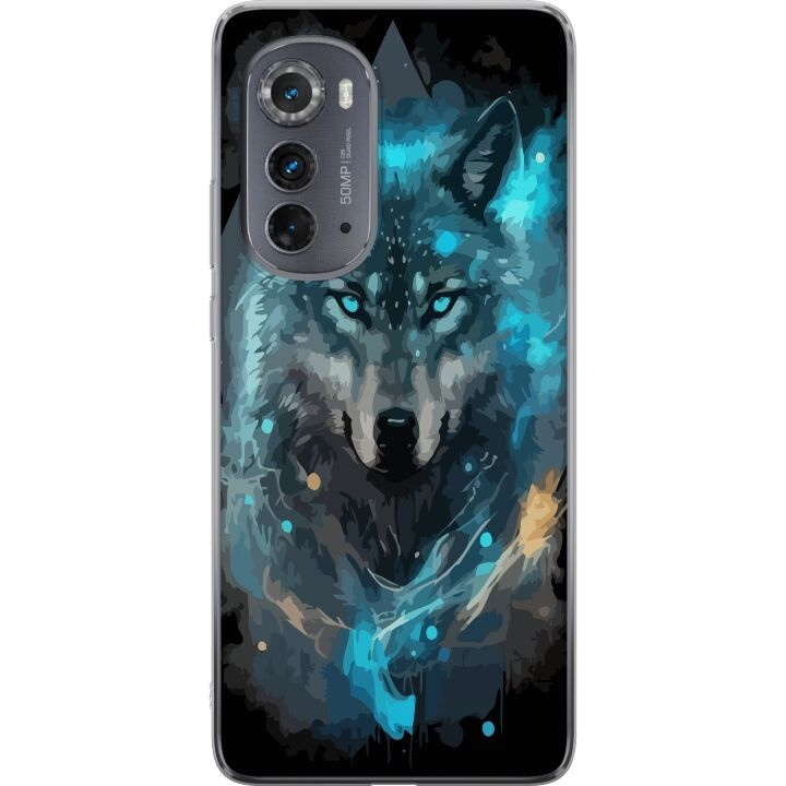 Mobile case for Motorola Edge (2022) with Wolf design in the group SMARTPHONE & TABLETS / Phone cases / Motorola at TP E-commerce Nordic AB (A54103)