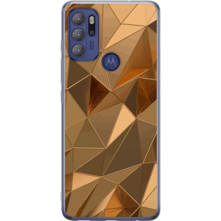 Mobile case for Motorola Moto G60S with 3D Gold design in the group SMARTPHONE & TABLETS / Phone cases / Motorola at TP E-commerce Nordic AB (A55229)