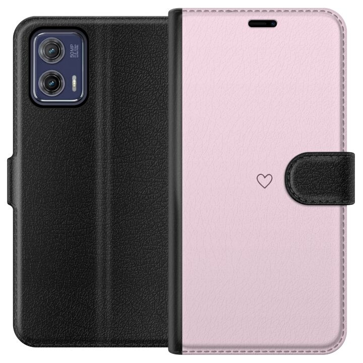 Wallet case for Motorola Moto G73 with Heart design in the group SMARTPHONE & TABLETS / Phone cases / Motorola at TP E-commerce Nordic AB (A55386)