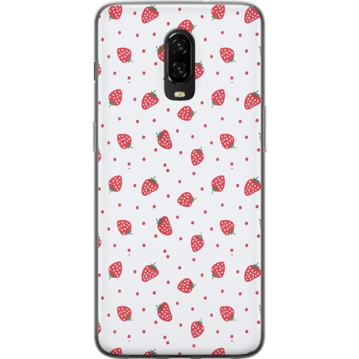Mobile case for OnePlus 6T with Strawberries design in the group SMARTPHONE & TABLETS / Phone cases / OnePlus at TP E-commerce Nordic AB (A56572)