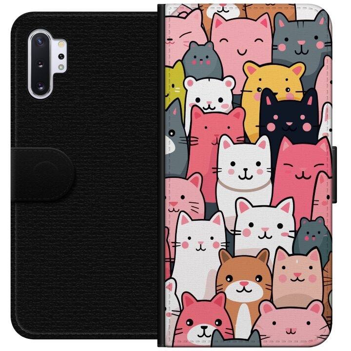 Wallet case for Samsung Galaxy Note10+ with Cat pattern design in the group SMARTPHONE & TABLETS / Phone cases / Samsung at TP E-commerce Nordic AB (A60586)