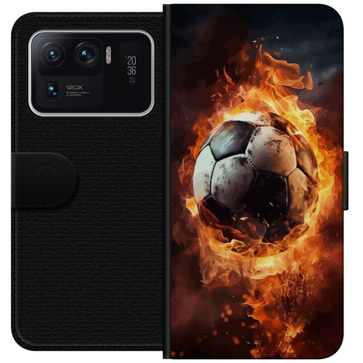 Wallet case for Xiaomi Mi 11 Ultra with Football design in the group SMARTPHONE & TABLETS / Phone cases / Xiaomi at TP E-commerce Nordic AB (A64973)