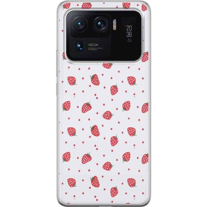 Mobile case for Xiaomi Mi 11 Ultra with Strawberries design in the group SMARTPHONE & TABLETS / Phone cases / Xiaomi at TP E-commerce Nordic AB (A64996)