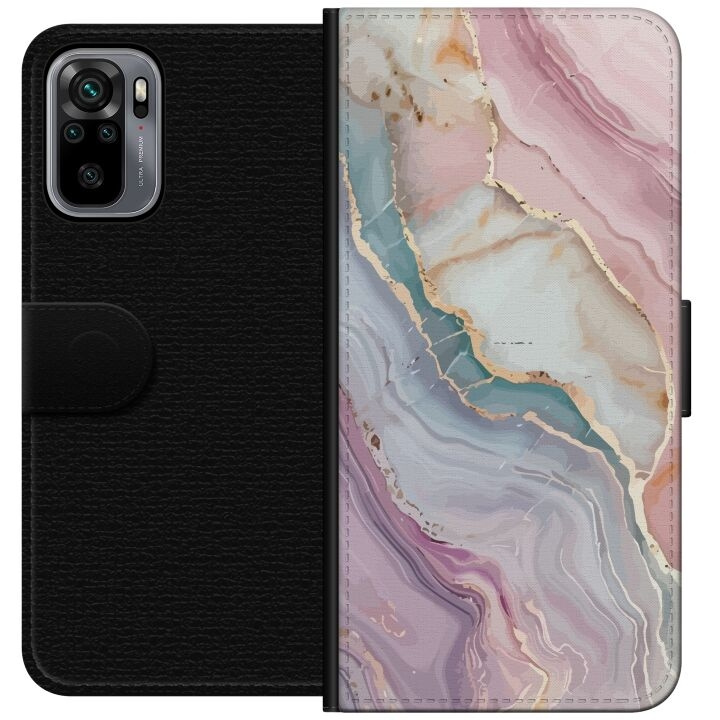 Wallet case for Xiaomi Redmi Note 10S with Marble design in the group SMARTPHONE & TABLETS / Phone cases / Xiaomi at TP E-commerce Nordic AB (A66027)