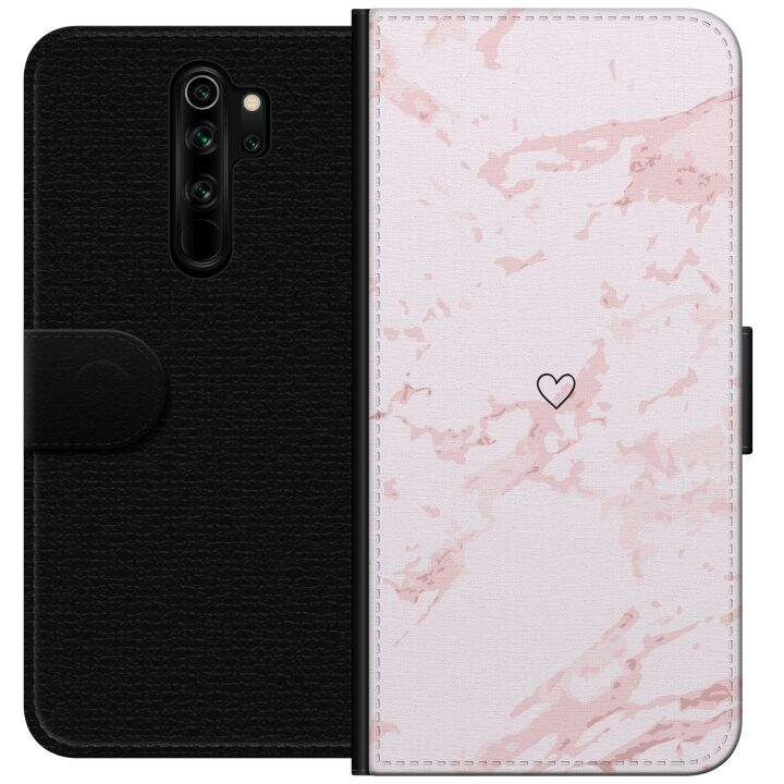 Wallet case for Xiaomi Redmi Note 8 Pro with Pink Heart design in the group SMARTPHONE & TABLETS / Phone cases / Xiaomi at TP E-commerce Nordic AB (A66514)