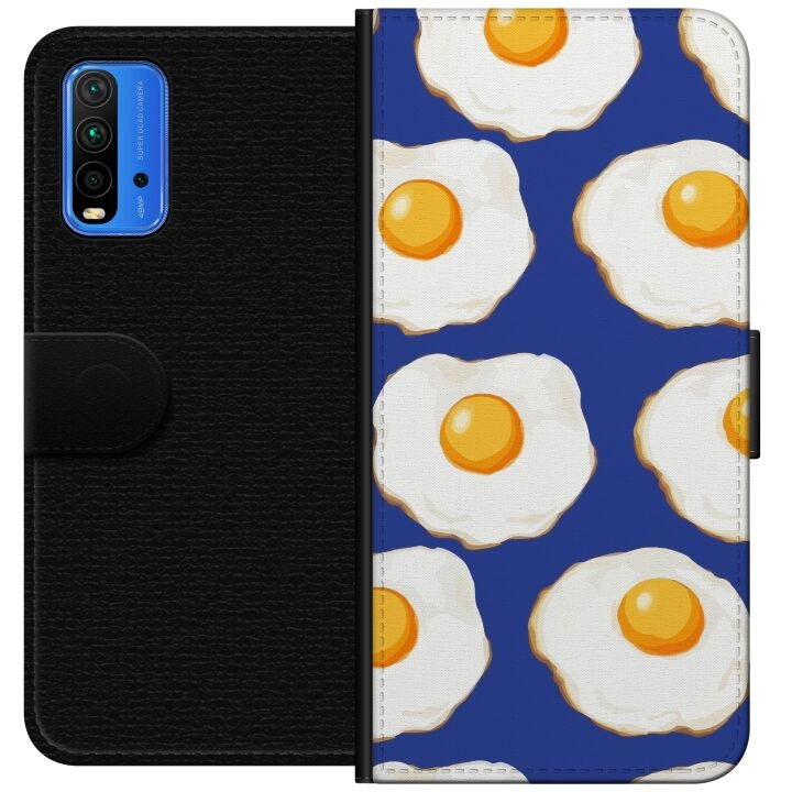 Wallet case for Xiaomi Redmi Note 9 4G with Fried eggs design in the group SMARTPHONE & TABLETS / Phone cases / Xiaomi at TP E-commerce Nordic AB (A66605)