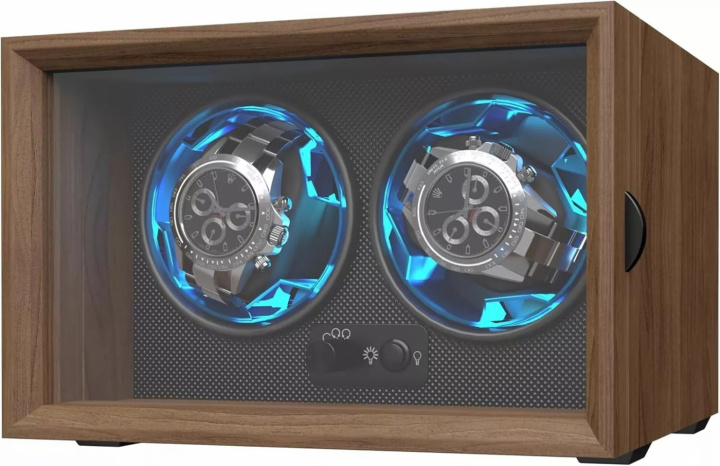 Watch winder för 2 klockor med LED-belysning och USB-strömförsörjning in the group HOME, HOUSEHOLD & GARDEN / Watches & Counters / Accessories at TP E-commerce Nordic AB (A70011)