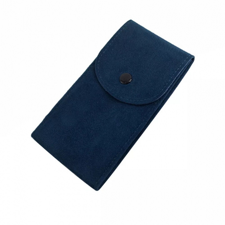 Klockfodral i sammetsliknande material, Blå in the group HOME, HOUSEHOLD & GARDEN / Watches & Counters / Accessories at TP E-commerce Nordic AB (A70014)