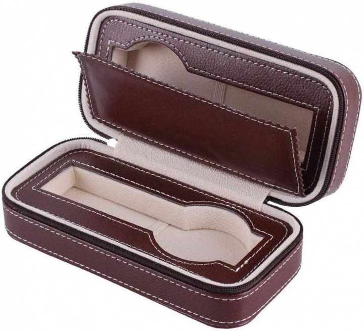 Klockfodral för 2 klockor, Brun in the group HOME, HOUSEHOLD & GARDEN / Watches & Counters / Accessories at TP E-commerce Nordic AB (A70017)