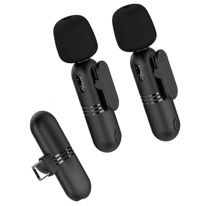 2-pack Trådlös mikrofon för vlogging eller gaming in the group Sport, leisure & Hobby / Fun stuff / Smart home at TP E-commerce Nordic AB (A70037)