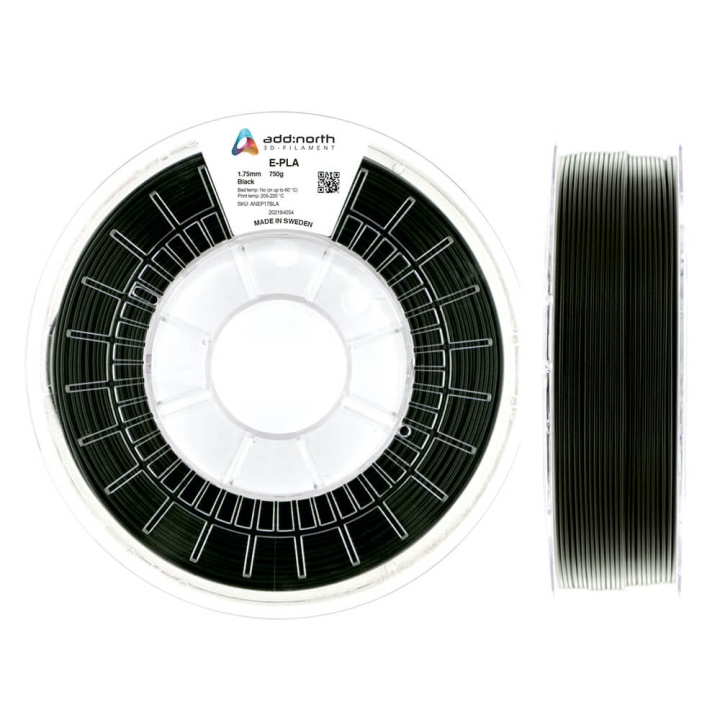 ADDNORTH E-PLA 1.75mm 750g Black in the group COMPUTERS & PERIPHERALS / Printers & Accessories / Printers / 3D printers & Accessories / Tillbehör at TP E-commerce Nordic AB (C00061)