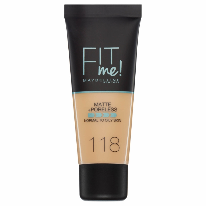 Maybelline Fit Me Matte + Poreless Foundation - 118 Nude in the group BEAUTY & HEALTH / Makeup / Facial makeup / Foundation at TP E-commerce Nordic AB (C00075)