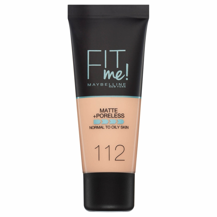 Maybelline Fit Me Matte + Poreless Foundation - 112 Soft Beige in the group BEAUTY & HEALTH / Makeup / Facial makeup / Foundation at TP E-commerce Nordic AB (C00076)