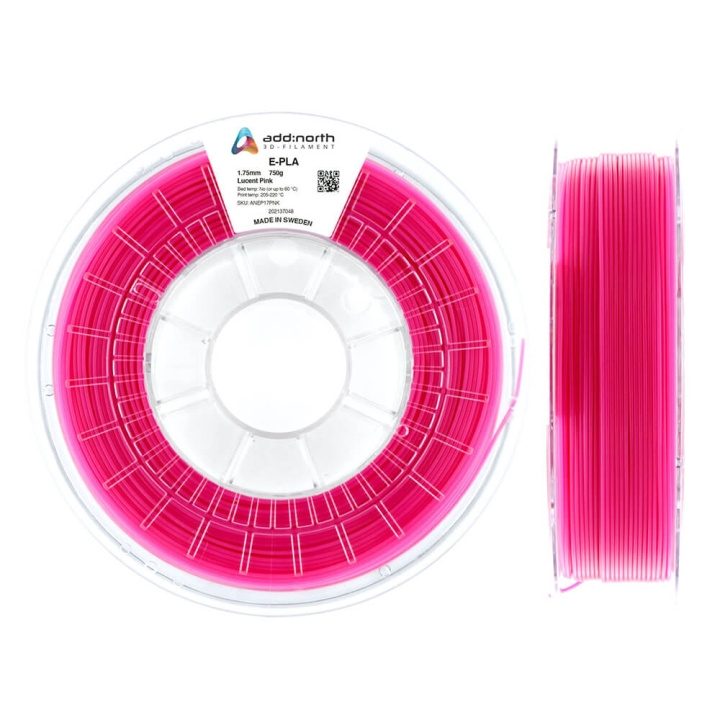 ADDNORTH E-PLA 1.75mm 750g Lucent Pink in the group COMPUTERS & PERIPHERALS / Printers & Accessories / Printers / 3D printers & Accessories / Tillbehör at TP E-commerce Nordic AB (C00097)
