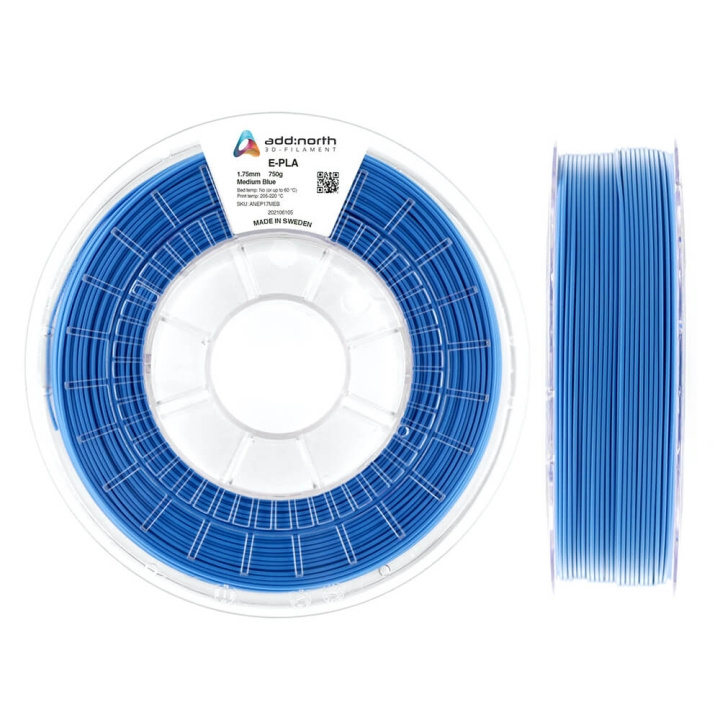 ADDNORTH E-PLA 1.75mm 750g Medium Blue in the group COMPUTERS & PERIPHERALS / Printers & Accessories / Printers / 3D printers & Accessories / Tillbehör at TP E-commerce Nordic AB (C00099)