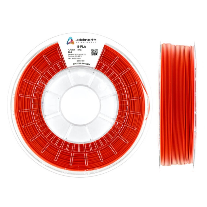 ADDNORTH E-PLA 750g Red in the group COMPUTERS & PERIPHERALS / Printers & Accessories / Printers / 3D printers & Accessories / Tillbehör at TP E-commerce Nordic AB (C00101)