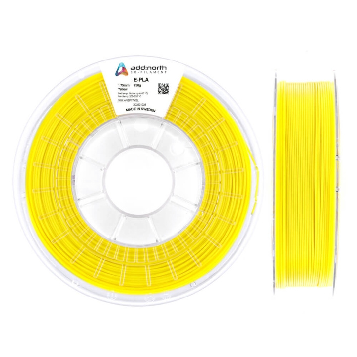 ADDNORTH E-PLA 1.75mm 750g Yellow in the group COMPUTERS & PERIPHERALS / Printers & Accessories / Printers / 3D printers & Accessories / Tillbehör at TP E-commerce Nordic AB (C00104)
