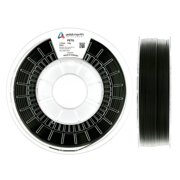 ADDNORTH PETG 1.75mm 750g Black in the group COMPUTERS & PERIPHERALS / Printers & Accessories / Printers / 3D printers & Accessories / Tillbehör at TP E-commerce Nordic AB (C00112)