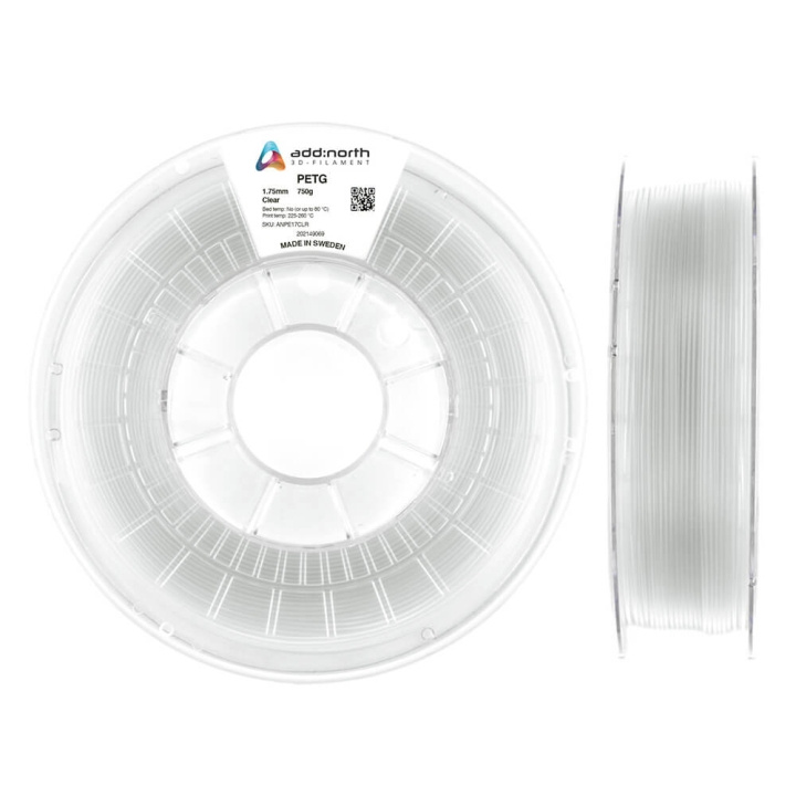 ADDNORTH PETG 1.75mm 750g Clear in the group COMPUTERS & PERIPHERALS / Printers & Accessories / Printers / 3D printers & Accessories / Tillbehör at TP E-commerce Nordic AB (C00113)
