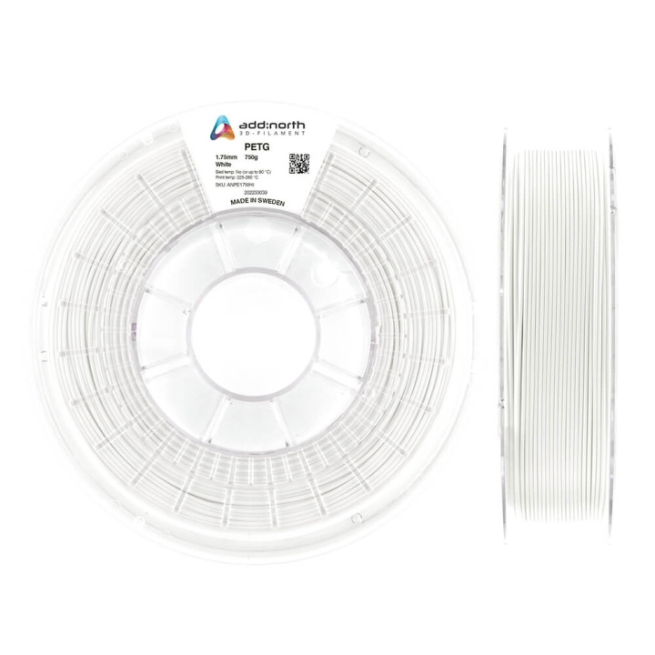 ADDNORTH PETG 1.75mm 750g White in the group COMPUTERS & PERIPHERALS / Printers & Accessories / Printers / 3D printers & Accessories / Tillbehör at TP E-commerce Nordic AB (C00122)
