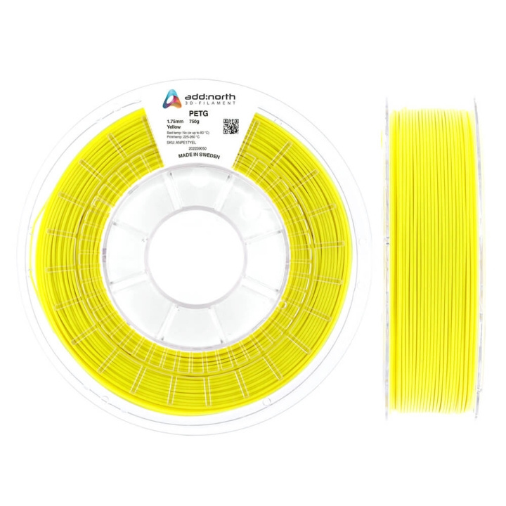 ADDNORTH PETG 1.75mm 750g Yellow in the group COMPUTERS & PERIPHERALS / Printers & Accessories / Printers / 3D printers & Accessories / Tillbehör at TP E-commerce Nordic AB (C00123)