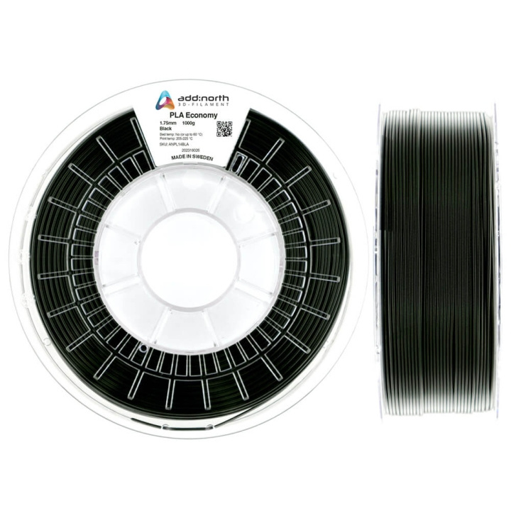 ADDNORTH PLA Economy 1000g Black in the group COMPUTERS & PERIPHERALS / Printers & Accessories / Printers / 3D printers & Accessories / Tillbehör at TP E-commerce Nordic AB (C00129)