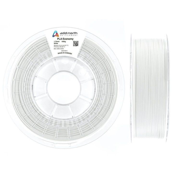 ADDNORTH PLA Economy 1.75mm 1000g White in the group COMPUTERS & PERIPHERALS / Printers & Accessories / Printers / 3D printers & Accessories / Tillbehör at TP E-commerce Nordic AB (C00131)