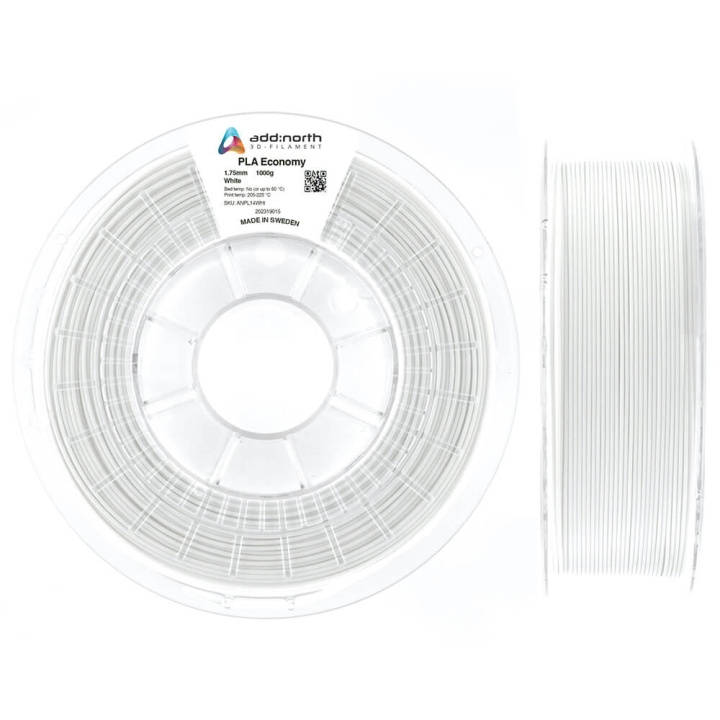 ADDNORTH PLA Economy 1000g White in the group COMPUTERS & PERIPHERALS / Printers & Accessories / Printers / 3D printers & Accessories / Tillbehör at TP E-commerce Nordic AB (C00131)