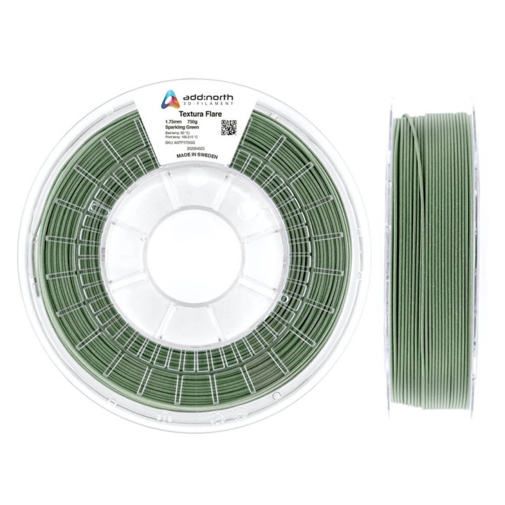 ADDNORTH Textura Flare 750g Sparkling Green in the group COMPUTERS & PERIPHERALS / Printers & Accessories / Printers / 3D printers & Accessories / Tillbehör at TP E-commerce Nordic AB (C00139)