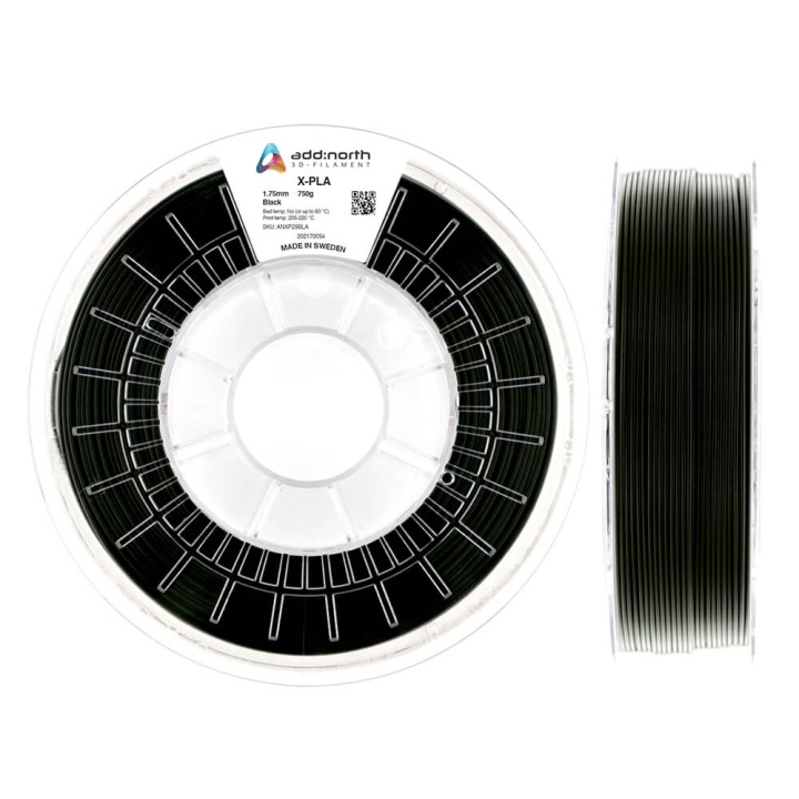 ADDNORTH X-PLA 1.75mm 750g Black in the group COMPUTERS & PERIPHERALS / Printers & Accessories / Printers / 3D printers & Accessories / Tillbehör at TP E-commerce Nordic AB (C00142)
