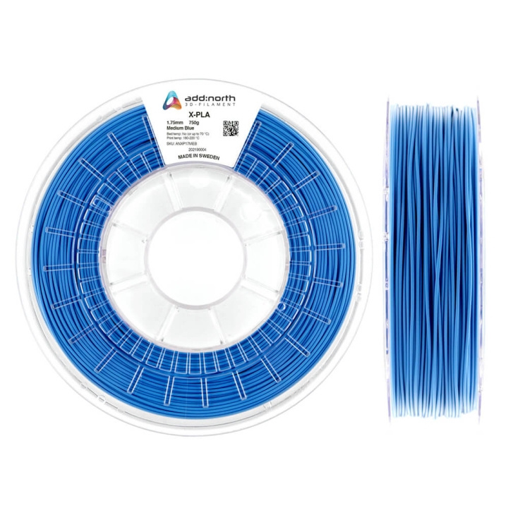 ADDNORTH X-PLA 1.75mm 750g Medium Blue in the group COMPUTERS & PERIPHERALS / Printers & Accessories / Printers / 3D printers & Accessories / Tillbehör at TP E-commerce Nordic AB (C00144)