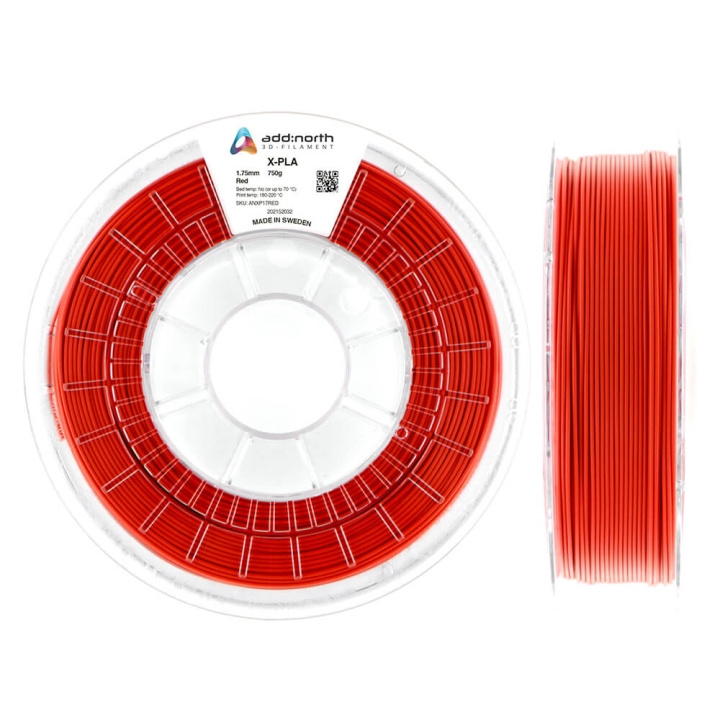 ADDNORTH X-PLA 1.75mm 750g Red in the group COMPUTERS & PERIPHERALS / Printers & Accessories / Printers / 3D printers & Accessories / Tillbehör at TP E-commerce Nordic AB (C00145)