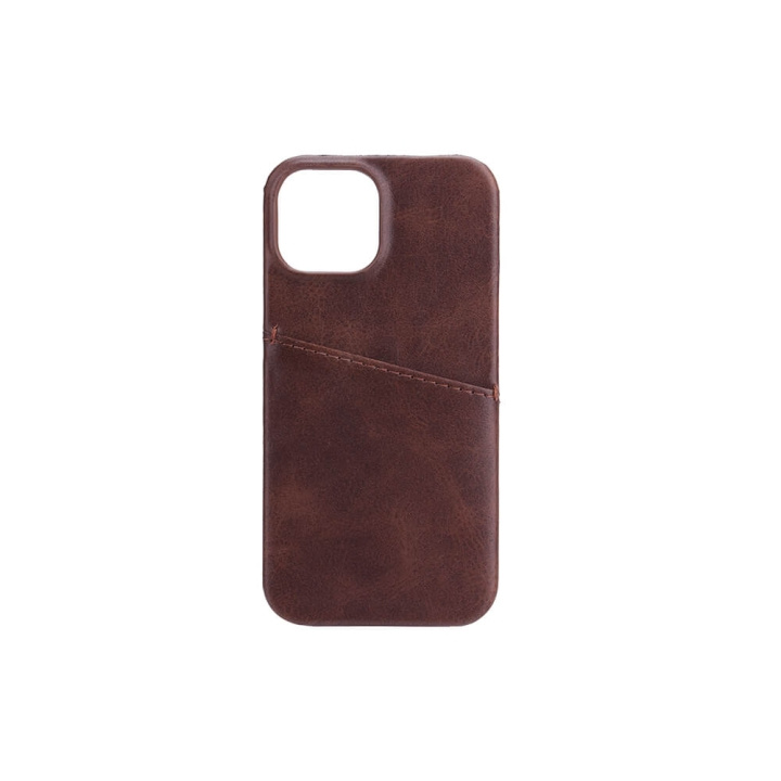 ONSALA Mobile Cover Brown with Cardpocket iPhone 13 Mini in the group SMARTPHONE & TABLETS / Phone cases / Apple / iPhone 13 Mini / Cases at TP E-commerce Nordic AB (C00178)