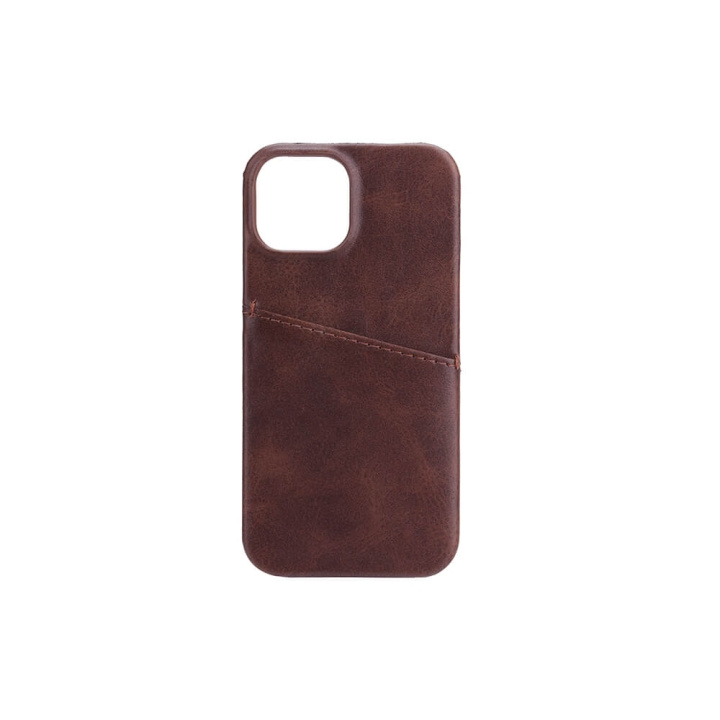 Onsala Mobile Cover Brown with Cardpocket iPhone 13 Mini in the group SMARTPHONE & TABLETS / Phone cases / Apple / iPhone 13 Mini / Cases at TP E-commerce Nordic AB (C00178)
