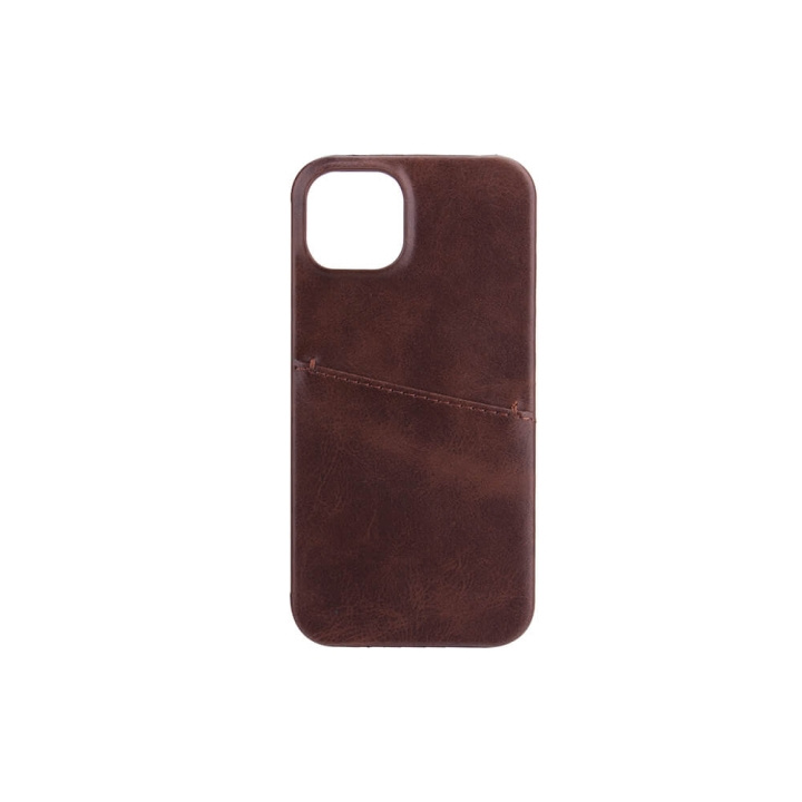 ONSALA Mobile Cover Brown with Cardpocket iPhone 13 in the group SMARTPHONE & TABLETS / Phone cases / Apple / iPhone 13 / Cases at TP E-commerce Nordic AB (C00179)