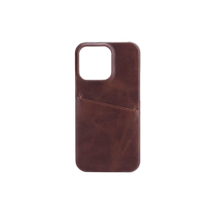 Onsala Mobile Cover Brown with Cardpocket iPhone 13 Pro in the group SMARTPHONE & TABLETS / Phone cases / Apple / iPhone 13 Pro / Cases at TP E-commerce Nordic AB (C00180)